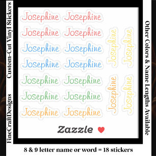 Pegatina 18 Letras Personalizadas Modernas 8/9 Nombre Palab