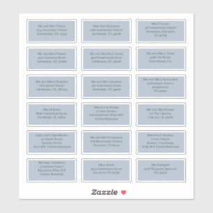 Pegatina 18 Nombre de destinatario individual Dirección Azu