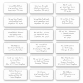 Pegatina 18 Nombre de destinatario individual Dirección de 