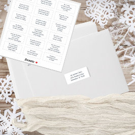 Pegatina 18 Nombre de destinatario individual Dirección Mar