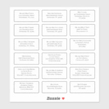 18 Nombre de invitado de Boda individual