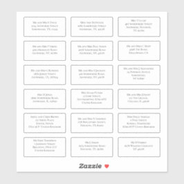 Pegatina 18 Nombre de invitado de Boda individual