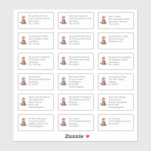 Pegatina 18 Nombre del destinatario Dirección Navidades de 