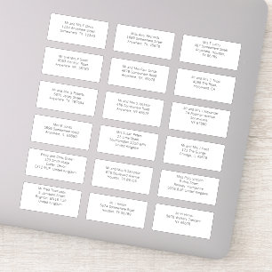 Pegatina 18 Nombre del destinatario Dirección Sans Serif gó