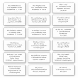 Pegatina 18 Sans de envío de dirección de destinatario indi