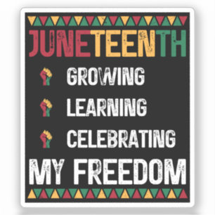 Pegatina 19 de junio, el aprendizaje creciente celebra mi l