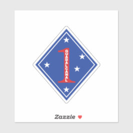 Pegatina 1.ᵉʳ Parche de División Marina (Estados Unidos)