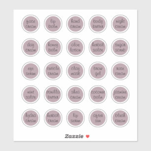Pegatina 1.14" Mauve Personalizado estético Jar Cream Balm