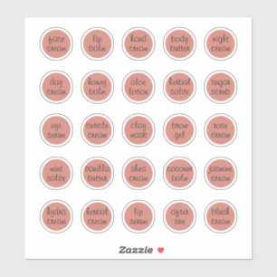 Pegatina 1.14" TerraCotta Personalizado Jar Cream Balm Cosm