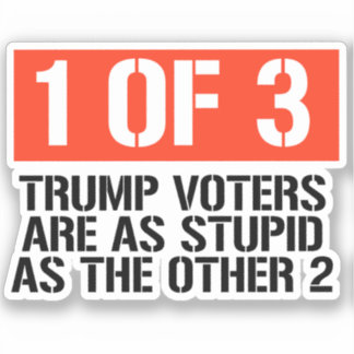 Pegatina 1 de 3 votantes de Trump