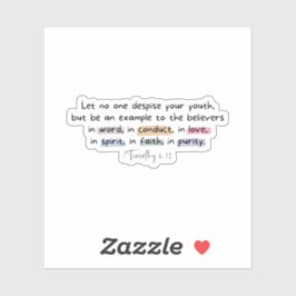 Pegatina 1 Timoteo 4:12