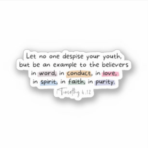 Pegatina 1 Timoteo 4:12