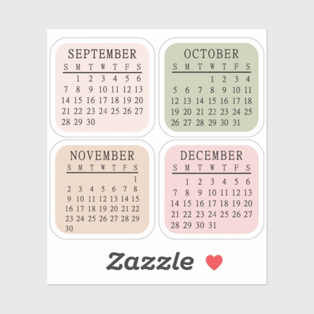 Pegatina 2025 Calendario Mensual Bullet Journal Bujo Planne (Hoja)