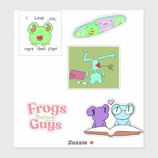 Pegatina 2026 frog Valentine pack Sticker (Hoja)