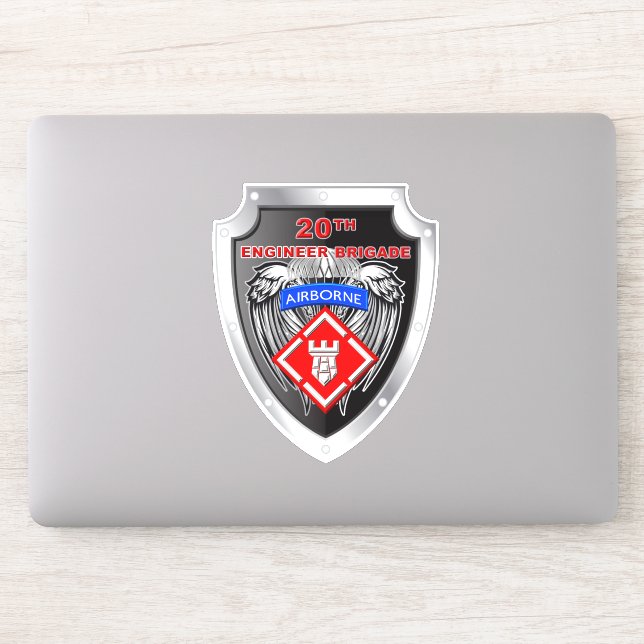 Pegatina 20.ª Brigada de Ingenieros-Airborne (Ordenador)