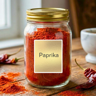 Pegatina 20 hierbas y especias de cocina, metal negro y oro