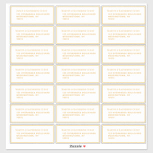 Pegatina 21 Plantilla de dirección de invitado Cada oro de 