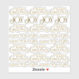 Pegatina 22 Feliz Navidad Feliz Año Nuevo y Alegría