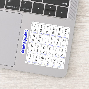 Pegatina 24 Cartas de Grecia   Alfabeto griego