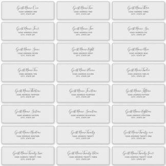 Pegatina 24 Individual Wedding Guest Address Labels