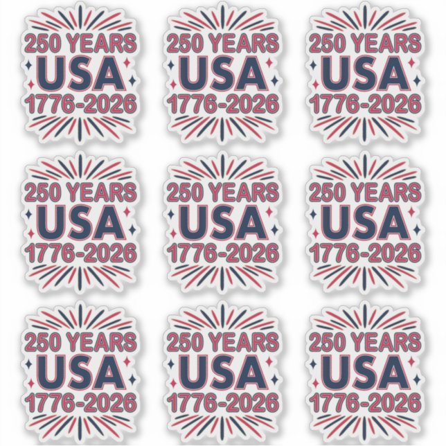 Pegatina 250 años EE.UU. | 1776-2026 Semiquincentenario (Anverso)