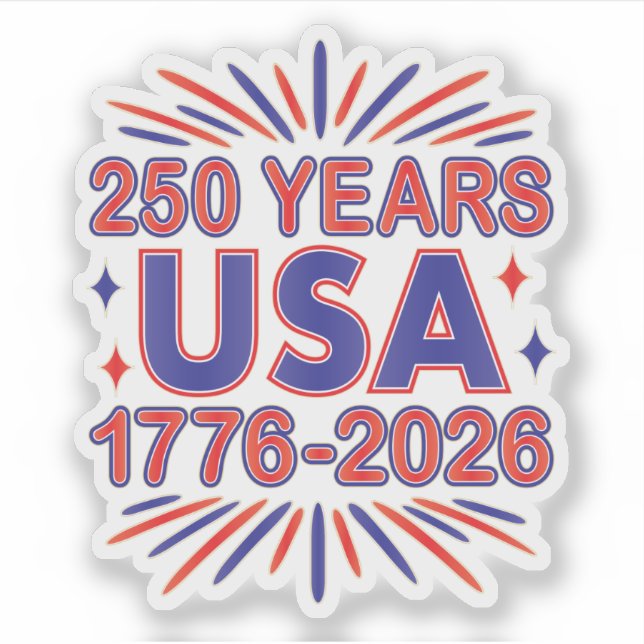 Pegatina 250 años EE.UU. | 1776-2026 Semiquincentenario (Anverso)