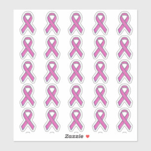 Pegatina 25 Conciencia de la cinta rosa de impresión con es