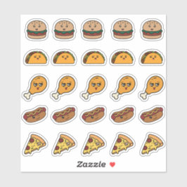 Pegatina 25 Hoja de Stickers de Comida Rápida Kawaii Adorab