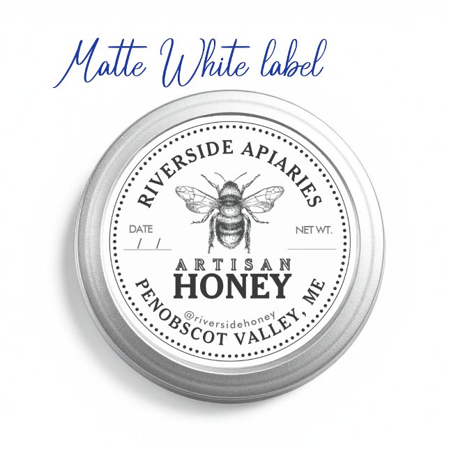 Pegatina 25 Personalizados Mason Jar Honey Labels de 2.25"  (Subido por el creador)
