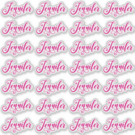 Pegatina 28 Decorativas Jennifer Rosa Brillante