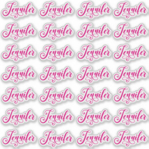 Pegatina 28 Decorativas Jennifer Rosa Brillante