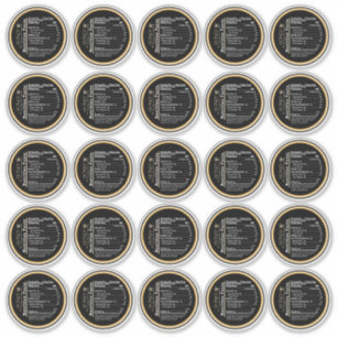 Pegatina 2.5" Manuka Honey Black Gold Honey Nutrition Hacts