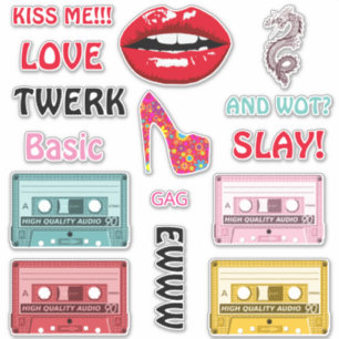 Pegatina 2 años 80 retros y vinilo hoy clasificado del