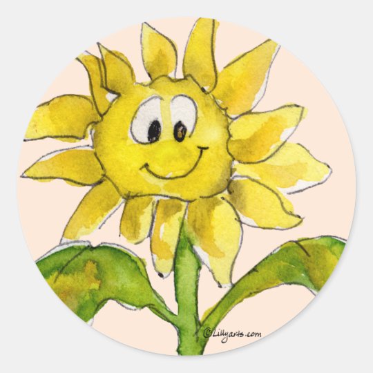 Pegatina 2 de Clipart del girasol
