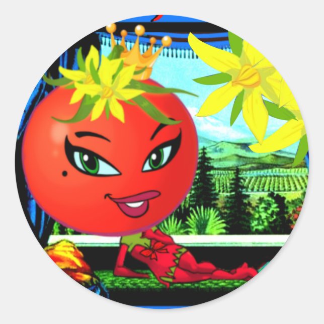 PEGATINA #2 DE WQ: Tomate descarado de la reina (Anverso)