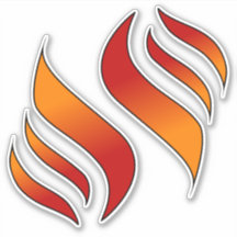 2 Lenguas de fuego o llamas (hacia la derecha)