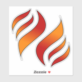 Pegatina 2 Lenguas de fuego o llamas (hacia la izquierda)
