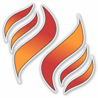 2 Lenguas de fuego o llamas (hacia la izquierda)