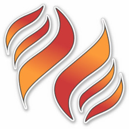 Pegatina 2 Lenguas de fuego o llamas (hacia la izquierda)