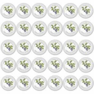 Pegatina 2 pulgadas Regular Mason Jar Lid Vinyl Blueberry J