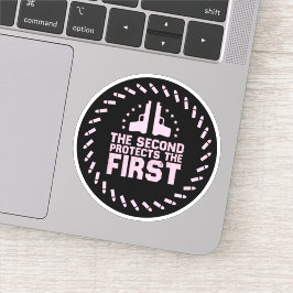 Pegatina 2A Segundo protege la primera gota de libertad de