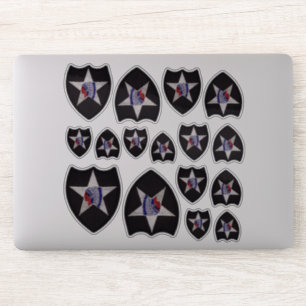 Pegatina 2do Contorno principal indio de la división de