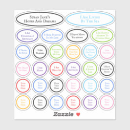 Pegatina 30 Afirmaciones Para Esperanzas Y Sueños Coloridos