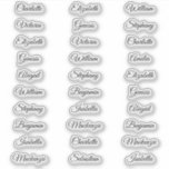 Pegatina 30 Apellidos invitados Caligrafía Guión elegante<br><div class="desc">30 Nombres de invitado Caligrafía Elegante Pegatina de guiones</div>