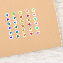 Pegatina +30 Holográfico Pequeña Estrella Colorida