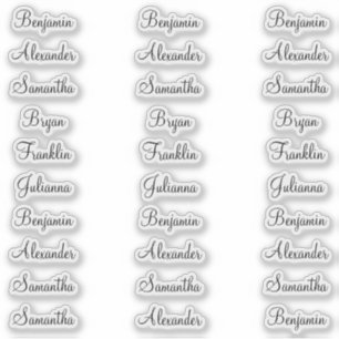 Pegatina 30 Nombres de Invitados Caligrafía Moderna y Elega