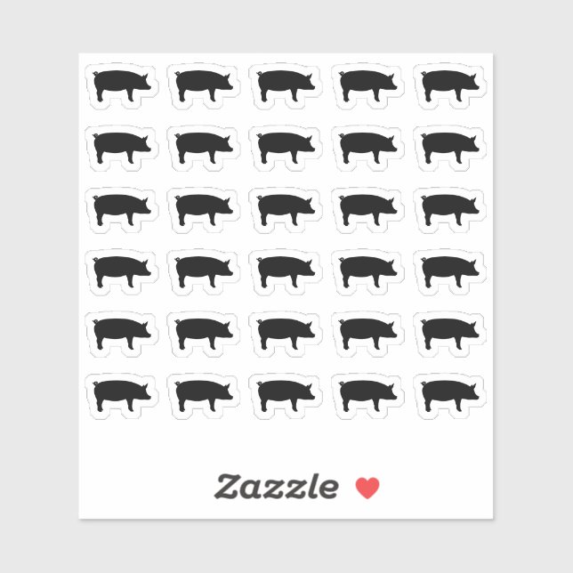 Pegatina 30 Selección de carne de cerdo (Hoja)