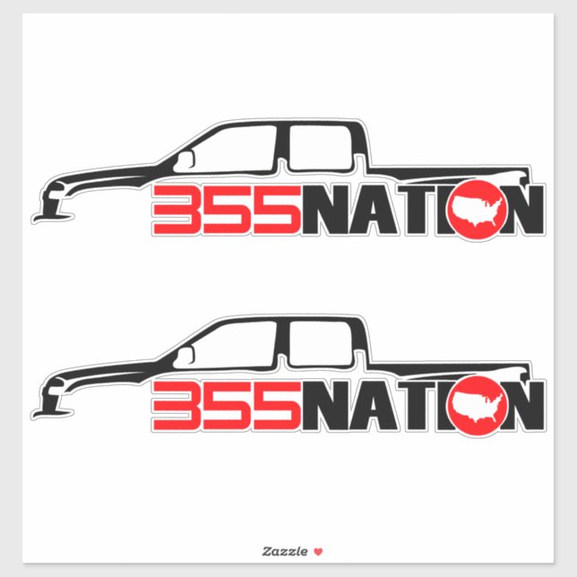 Pegatina 355Nation Crew Cab Design (Hoja)