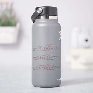 Pegatina 3 sandía impermeable Script Nombre botella de agua