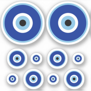 Pegatina 3 Tamaños Tradicional Nazar Azul Malvado Ojo Perso